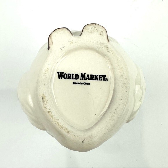 Adorable white and brown ceramic owl - Picture 10 of 12